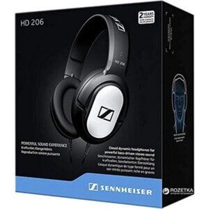 Sennheiser HD 206 Stereo Black WIRED Headphones Earphones Over Ear Headsets